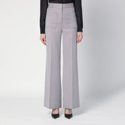 Victoria Beckham Pantalone Alina in grey virgin wool