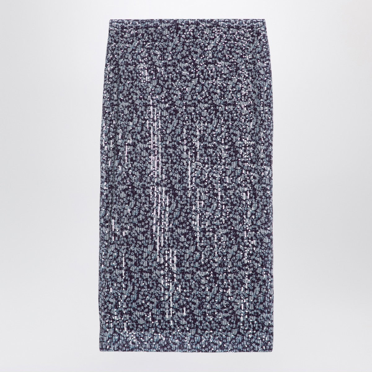 ROTATE Birger Christensen Sequined midi skirt in purple print