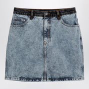 ROTATE Birger Christensen Patchwork mini skirt in organic denim