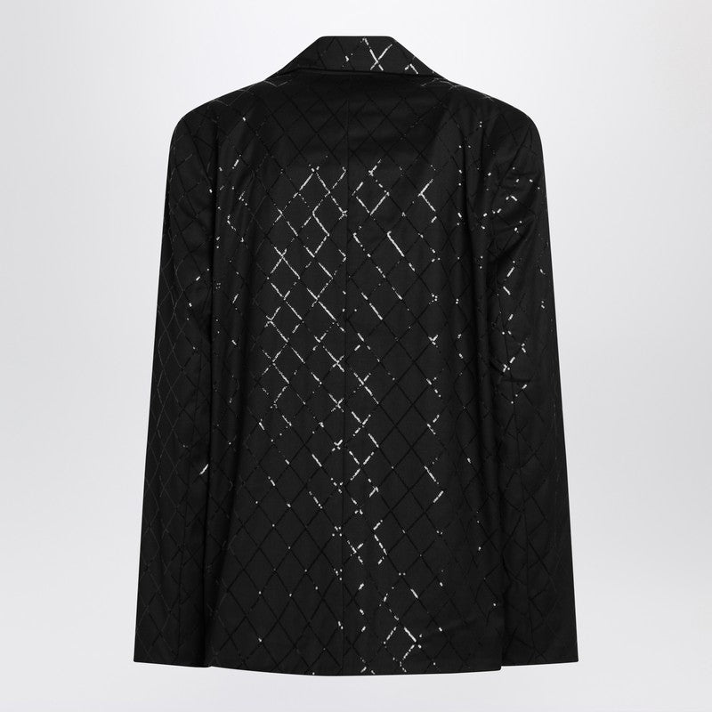 ROTATE Birger Christensen Black oversize blazer with sequins