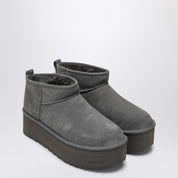 Botte Ugg Classic Ultra Mini grise à plateforme