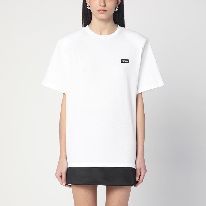 ROTATE Birger Christensen T-shirt in organic cotton white