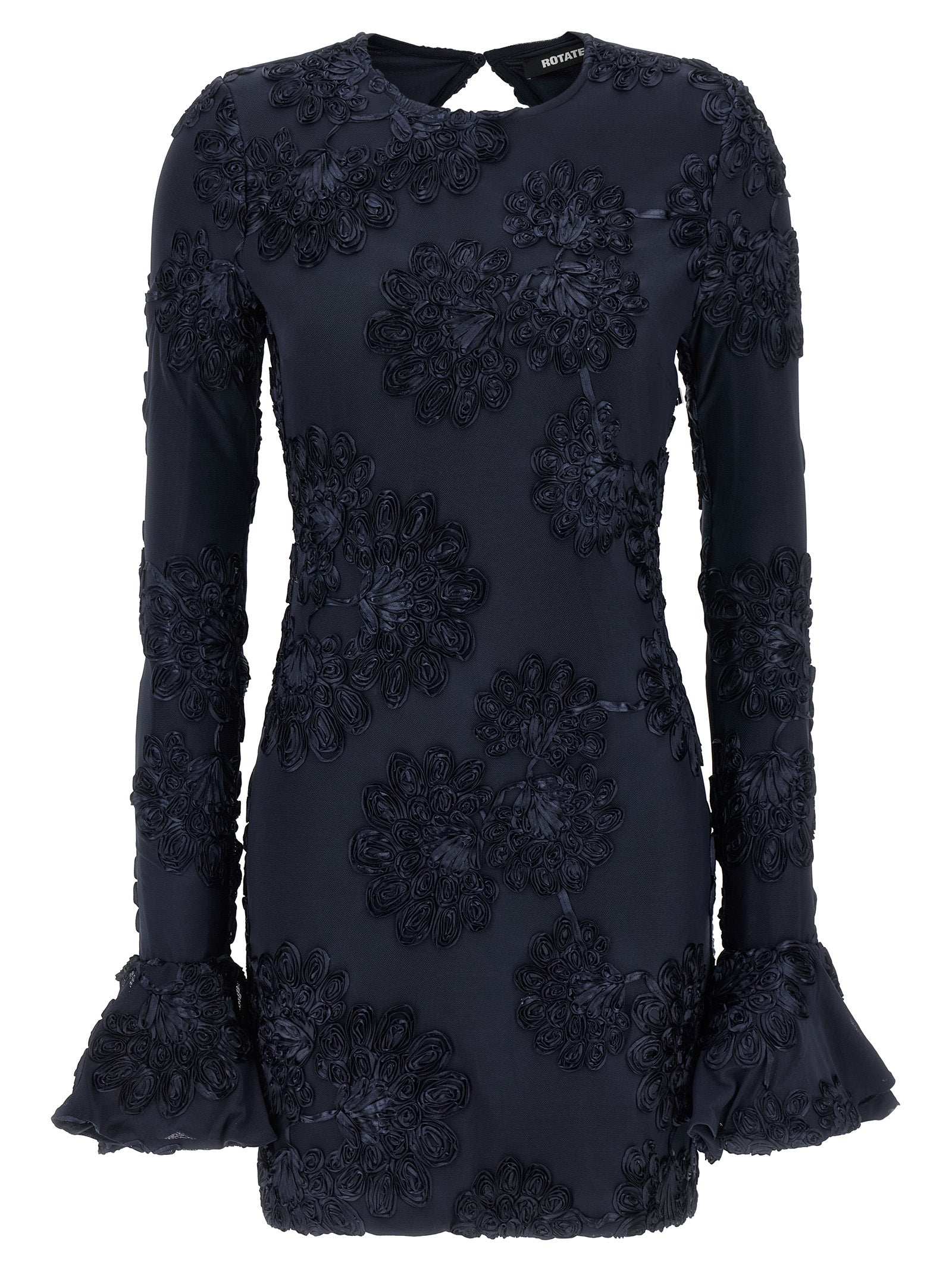 Rotate Birger Christensen 3d Mesh Mini Dress