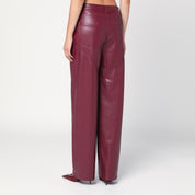 ROTATE Birger Christensen Bordeaux faux leather trousers