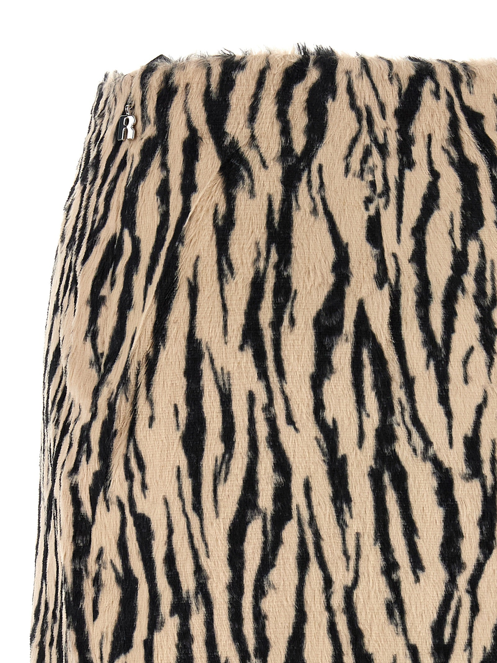 Rotate Birger Christensen Printed Faux Fur Skirt — New Arrival