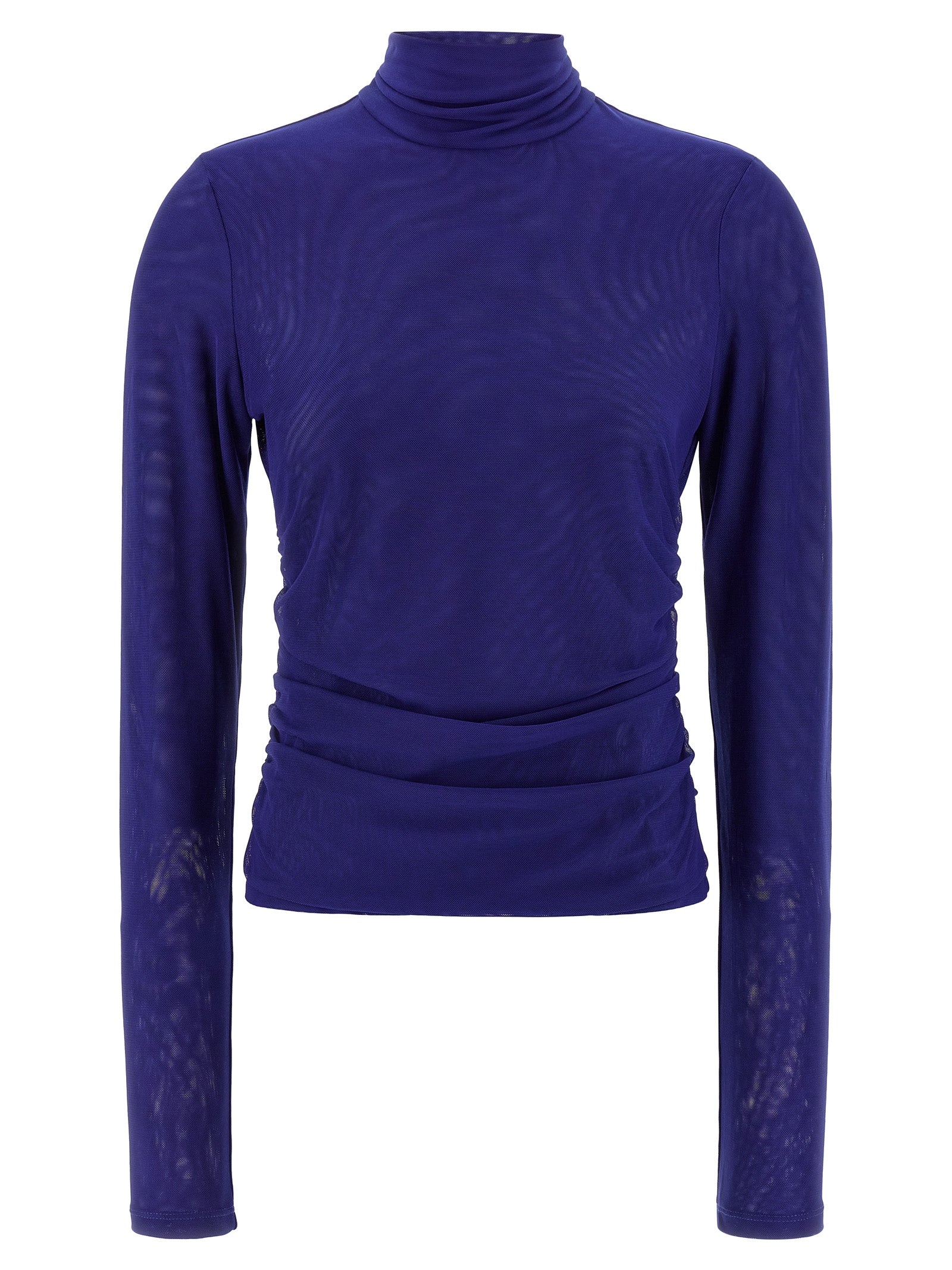 Rotate Birger Christensen Mesh Rouched Sweater — Knitwear