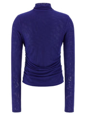 Rotate Birger Christensen Mesh Rouched Sweater — Knitwear