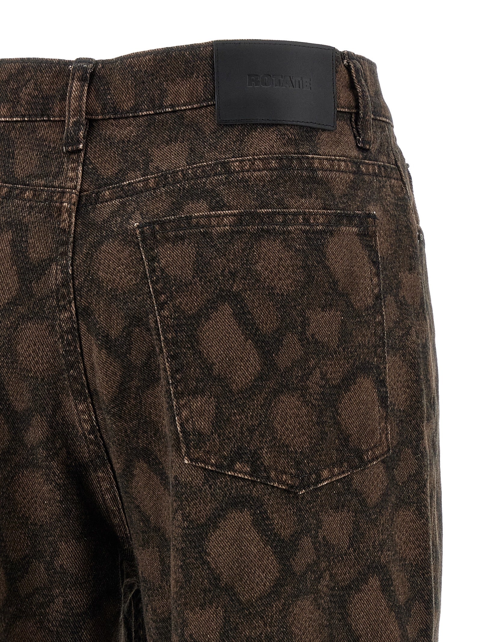 Rotate Birger Christensen Animal Print Jeans — High Waist