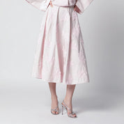 ROTATE Orchid pink skirt with floral embroidery