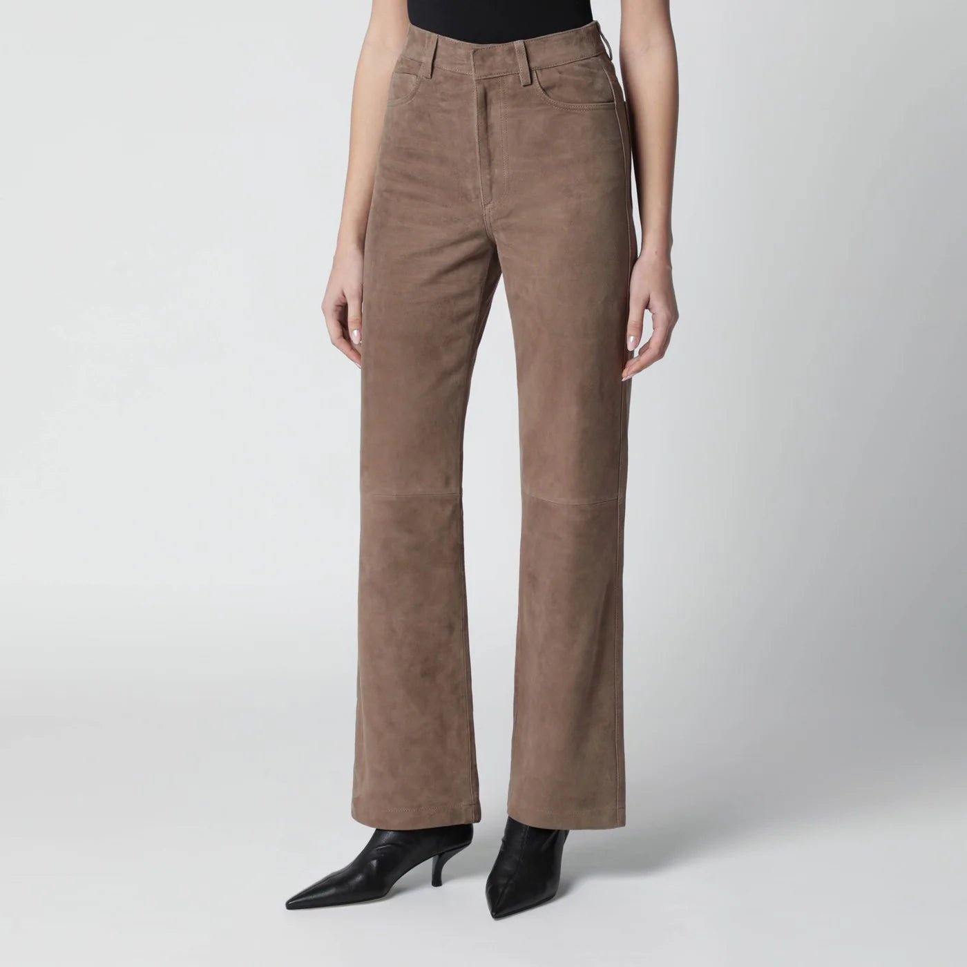ROTATE Brown suede trousers