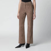 ROTATE Brown suede trousers