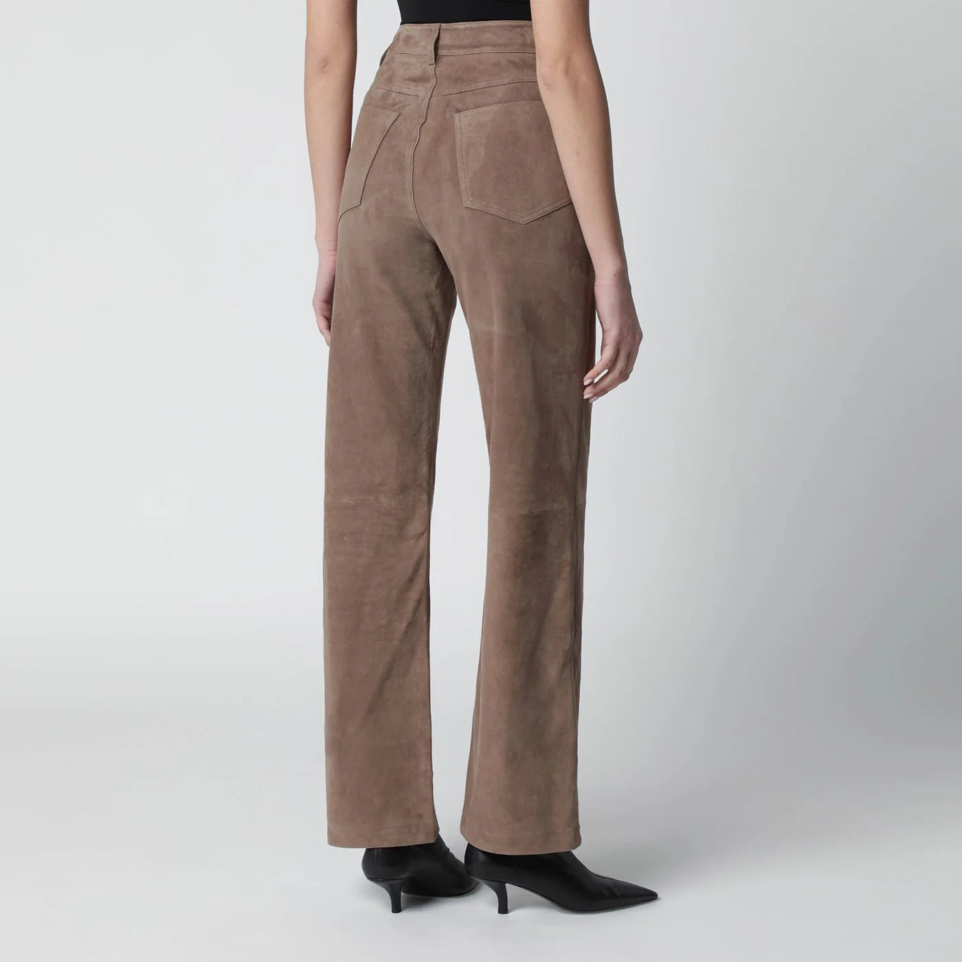 ROTATE Brown suede trousers