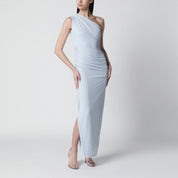 ROTATE One-shoulder draped maxi dress in Plein Air blue