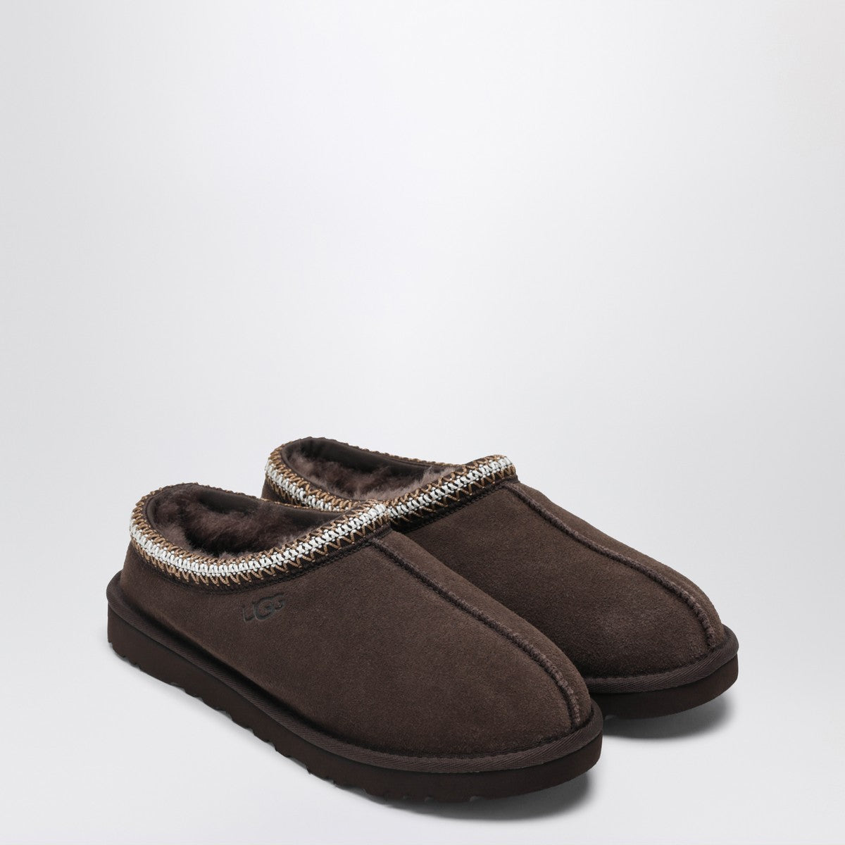 Ugg Tasman cocoa-coloured leather slip-ons