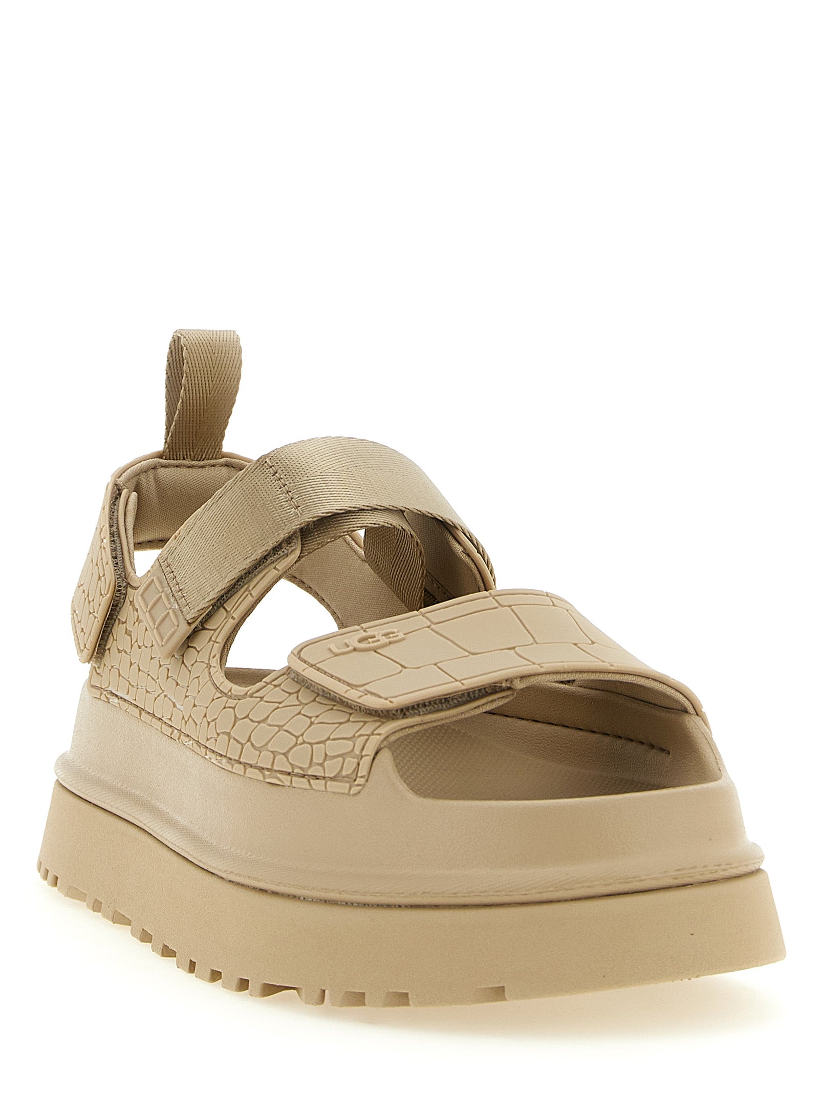 UGG Goldenglow Embossed Sandals — Women’s Beige Sandals