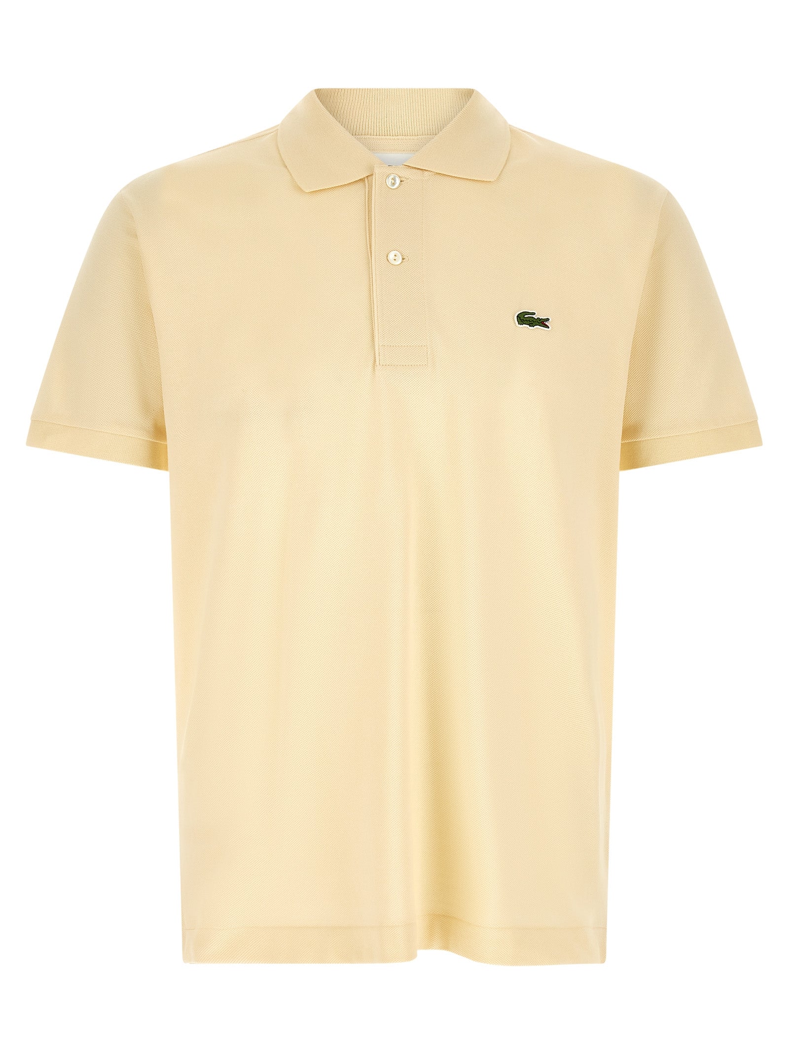 Lacoste Yellow Logo Patch Polo Shirt — Classic Fit