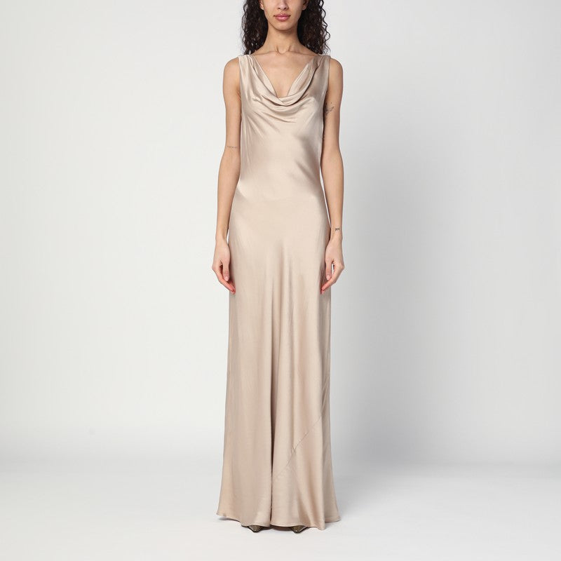 Robe Malina Leah en satin champagne