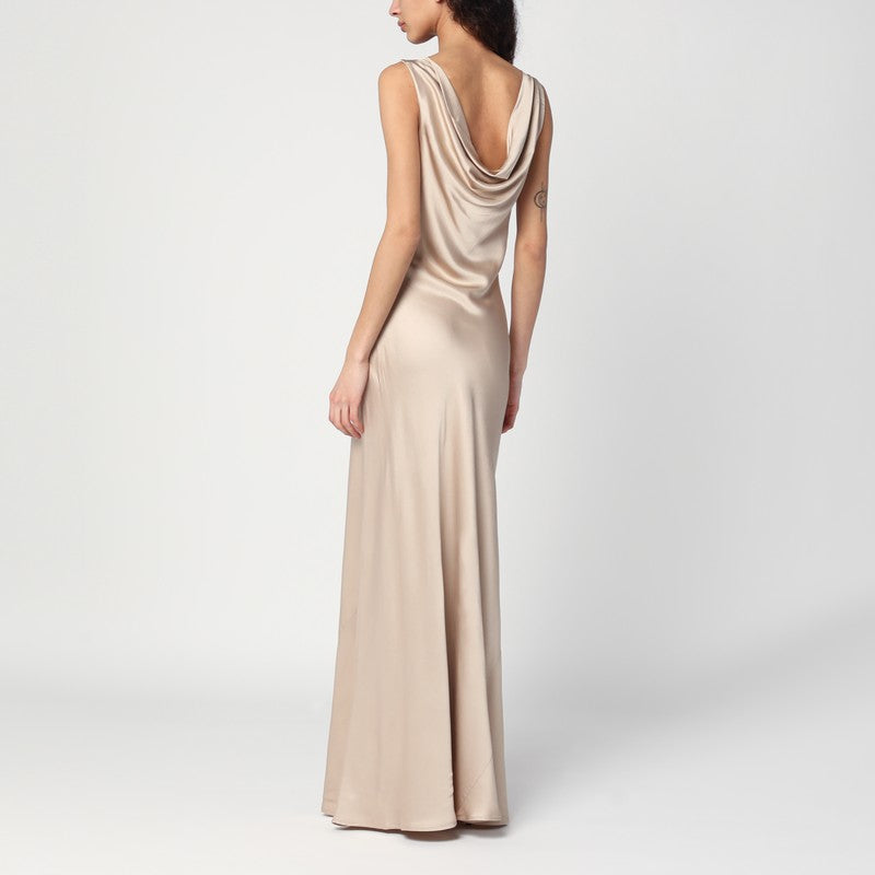 Robe Malina Leah en satin champagne