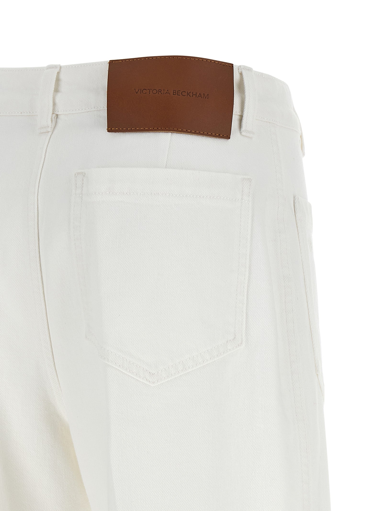 Victoria Beckham Alina Jeans — White High-Waist Jeans