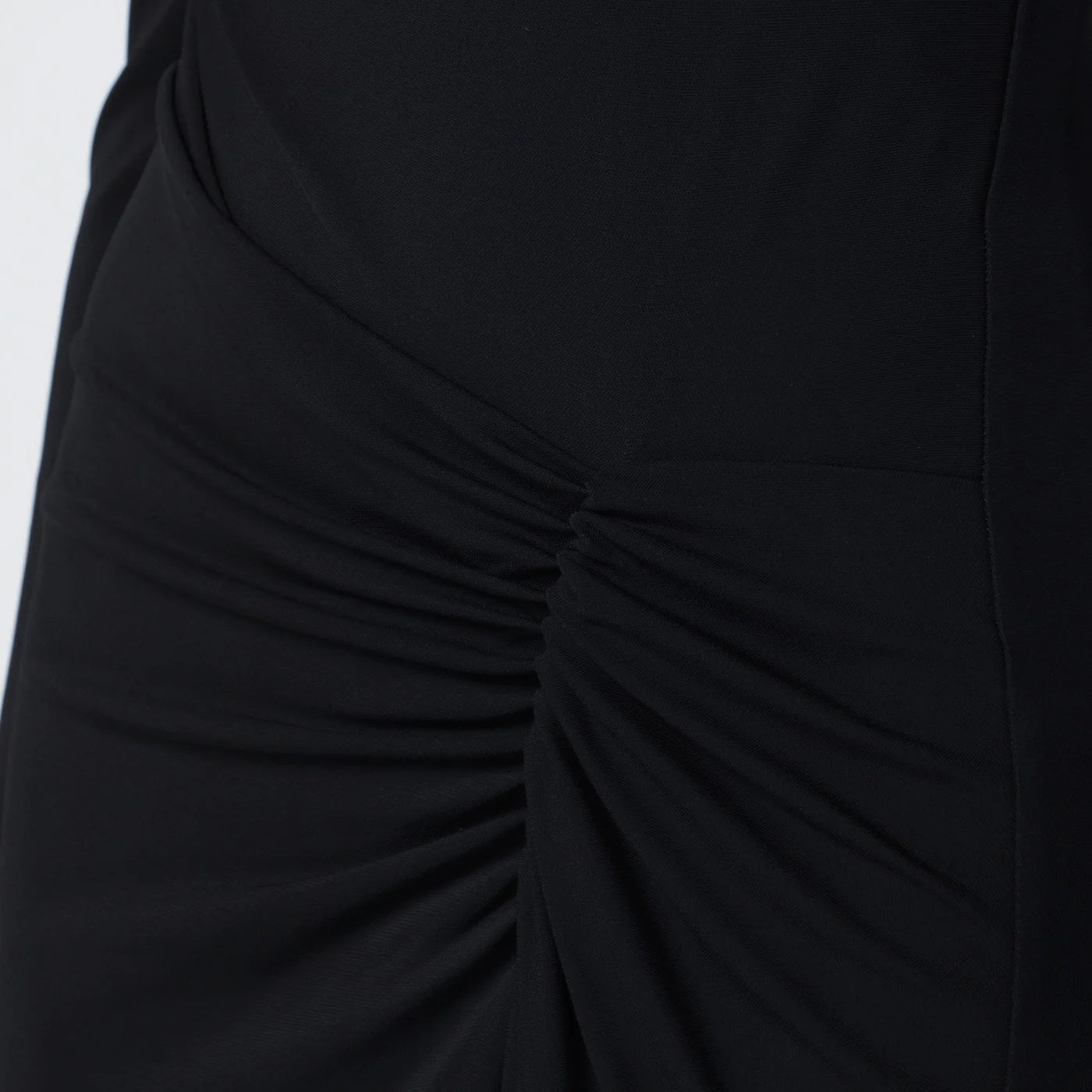 SIMKHAI Ferrera dress in black draped jersey