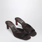 Christian Louboutin Brown suede Condora mule