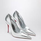 Christian Louboutin Miss Z pumps — silver laminated nappa