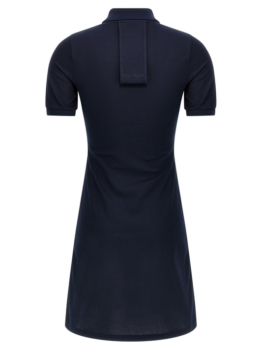 Courreges Piqué Polo Dress - Blue Mini Dress