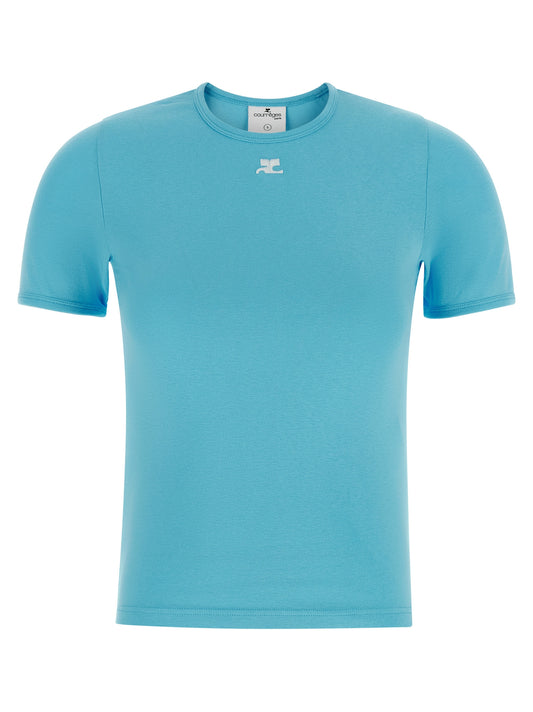 Courreges Contrast Signature T-Shirt for Women
