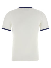 Courreges Signature Contrast T-shirt — Blue Topwear