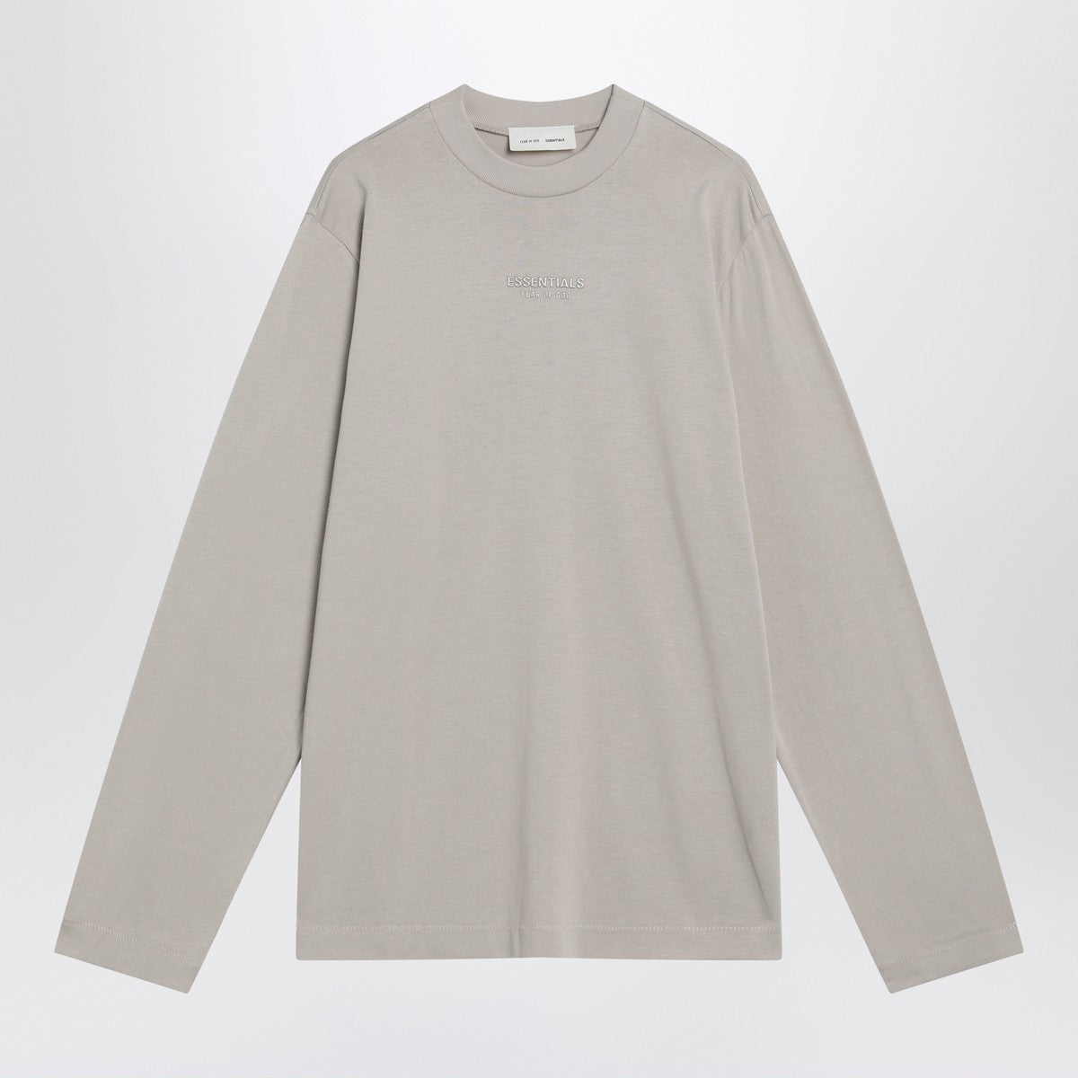 Haut en coton mélangé grège Fear of God Essentials avec détail logo