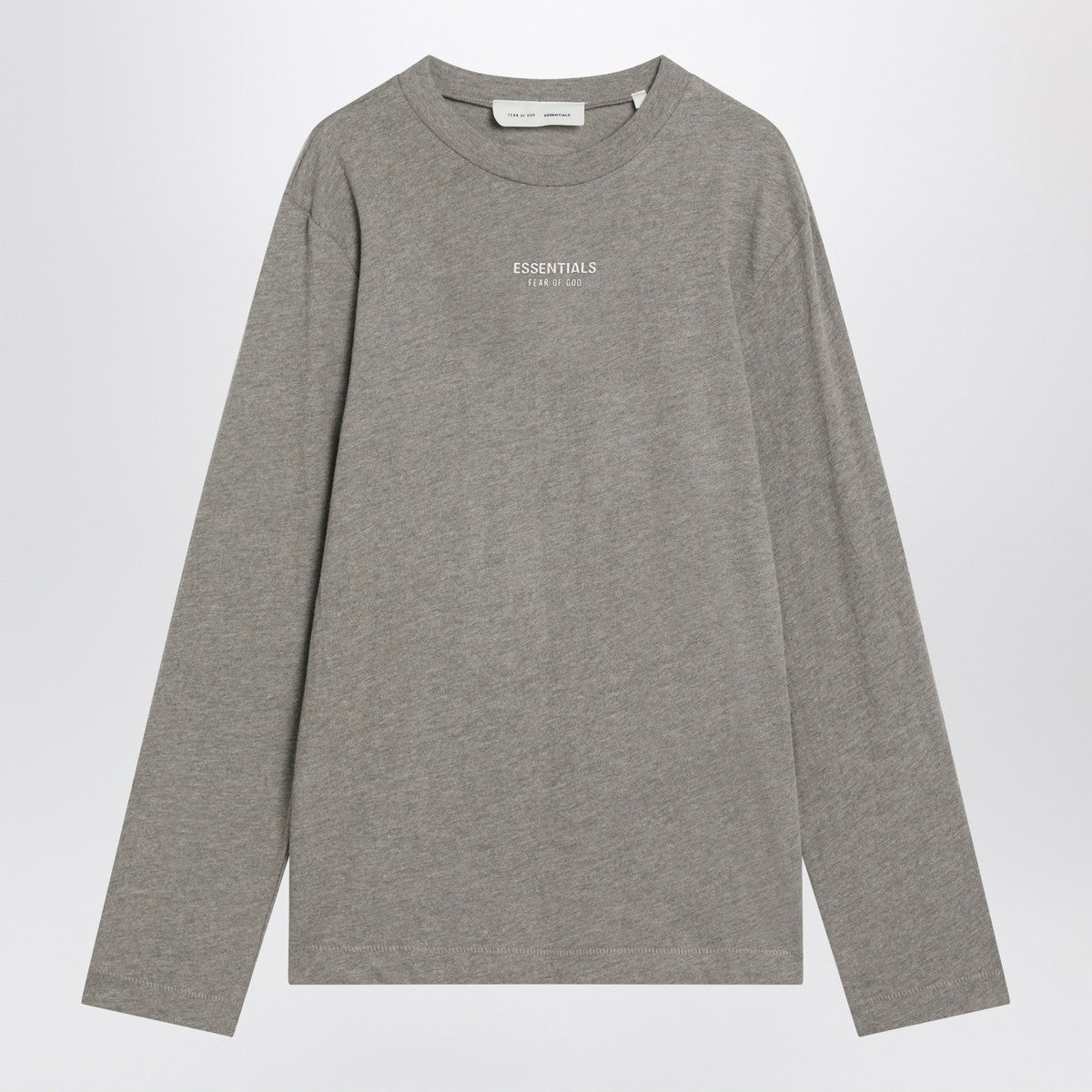 Haut en coton mélangé gris Fear of God Essentials avec détail logo