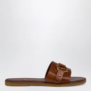 Christian Louboutin Her In Roma Dark Carmine Leather Mules