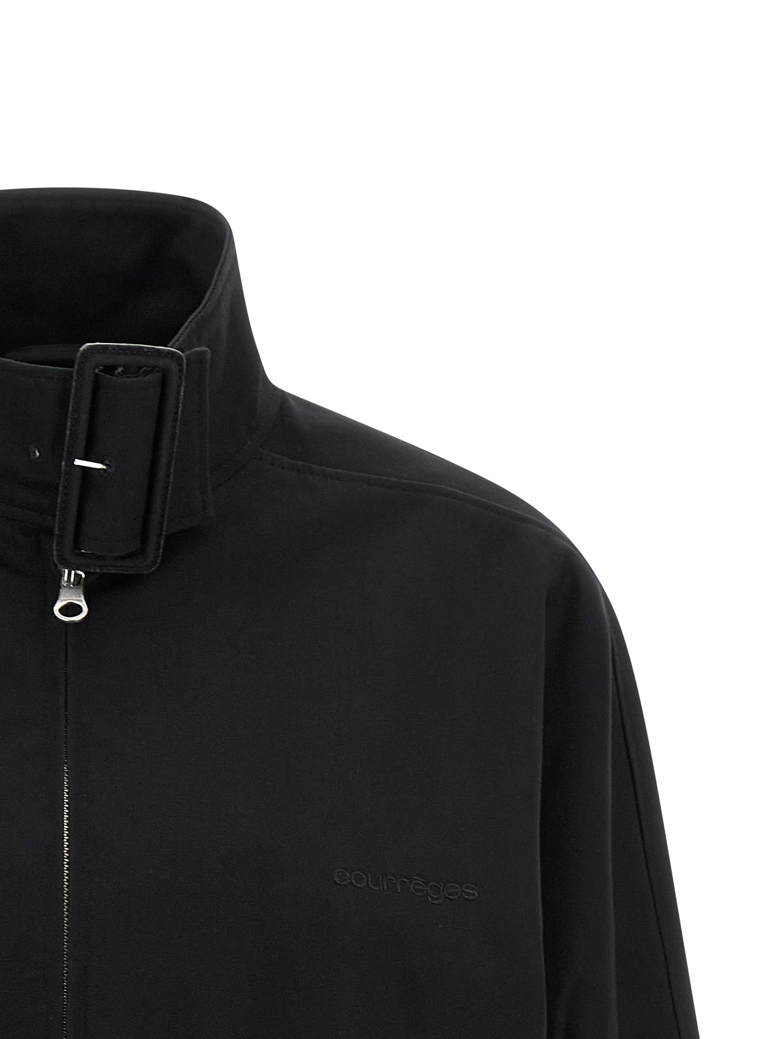 Courreges Buckle Zipped Bomber Jacket for Women