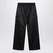 Fear of God Essentials Black satin cargo trousers