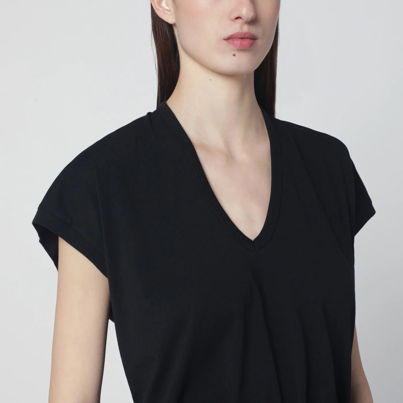Dries Van Noten Black V-neck T-shirt