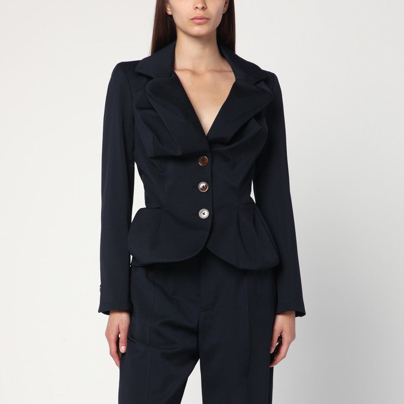 Vivienne Westwood Drunken jacket in navy blue wool