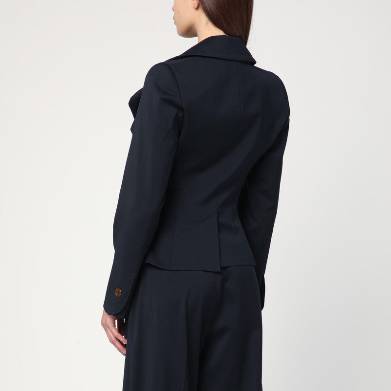 Vivienne Westwood Drunken jacket in navy blue wool