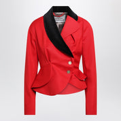 Chaqueta asimétrica de lana en rojo tormenta de Vivienne Westwood