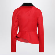 Chaqueta asimétrica de lana en rojo tormenta de Vivienne Westwood