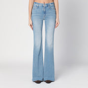 Jean évasé Mother The Doozy en denim délavé bleu clair