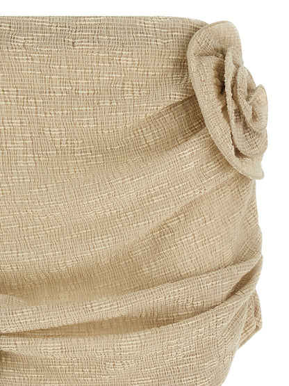 Magda Butrym '02 Skirt — Beige Crêpe Mini Skirt