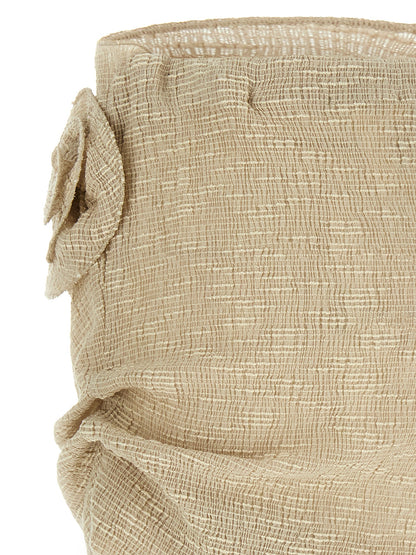 Magda Butrym '02 Skirt — Beige Crêpe Mini Skirt