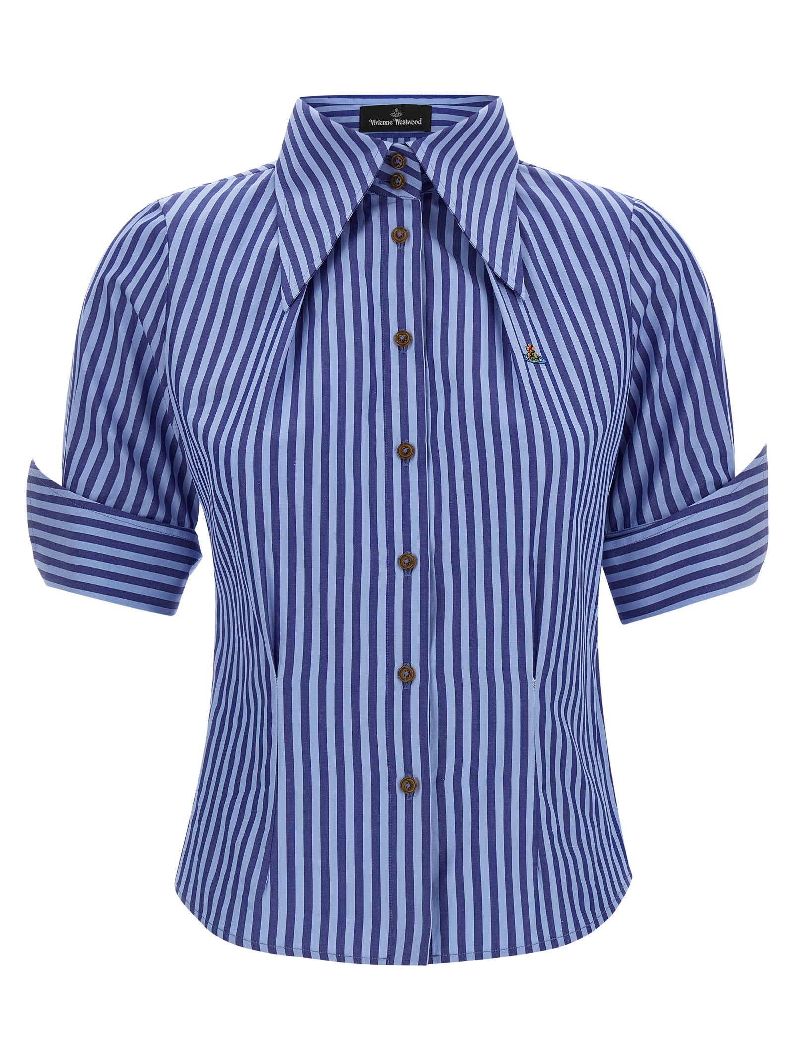 Vivienne Westwood Violin Shirt — Blue Cotton Poplin