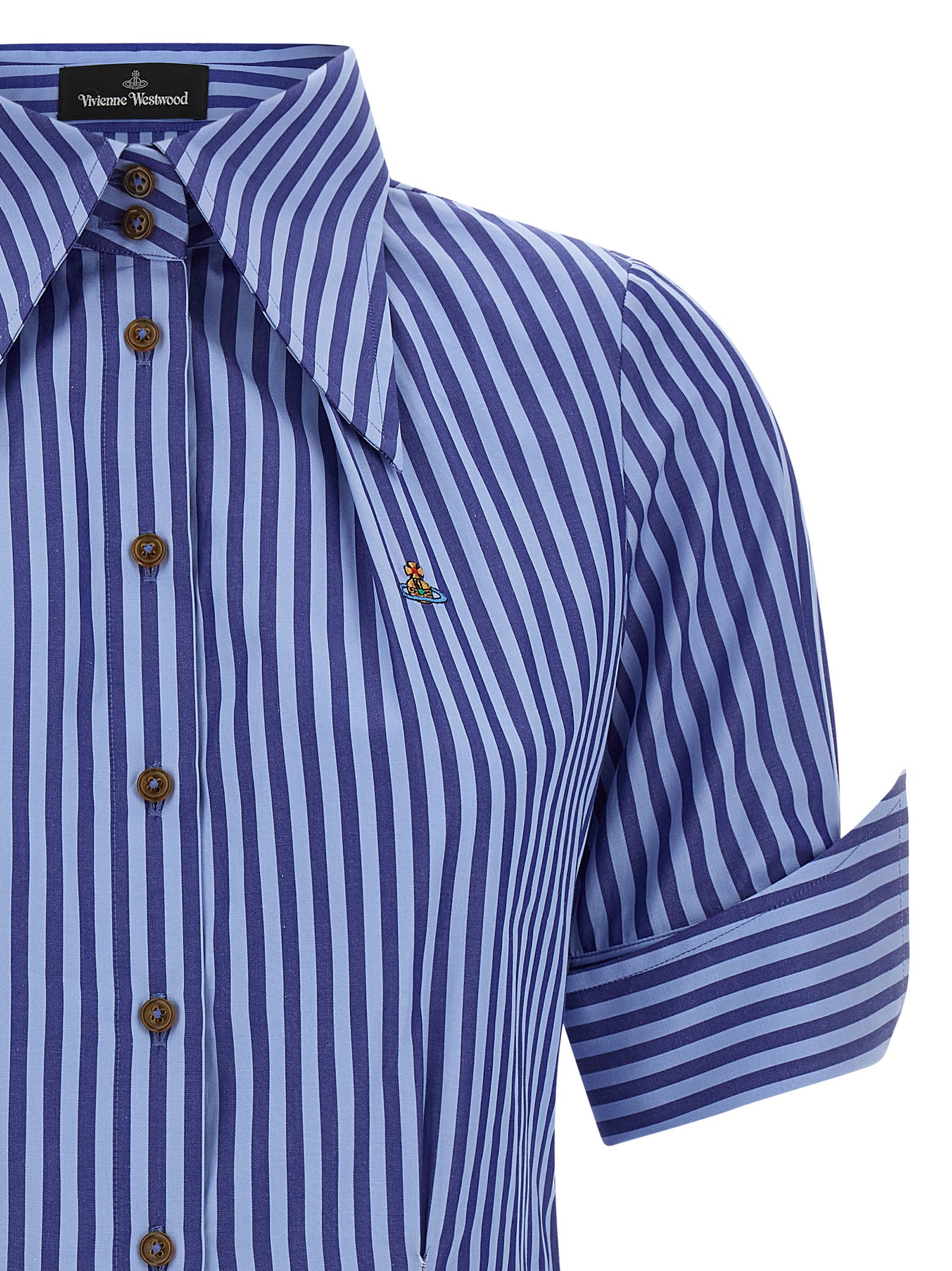 Vivienne Westwood Violin Shirt — Blue Cotton Poplin