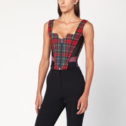 Vivienne Westwood Juliet wool corset in Scarlet Tartan