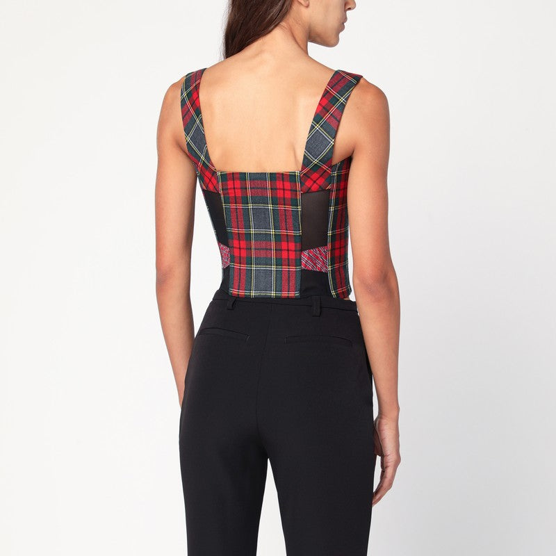 Vivienne Westwood Juliet wool corset in Scarlet Tartan