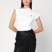 Vivienne Westwood Asymmetric white T-shirt with Orb logo