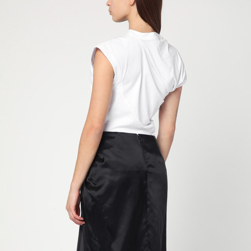 Vivienne Westwood Asymmetric white T-shirt with Orb logo