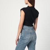 Vivienne Westwood Asymmetric black T-shirt with Orb logo