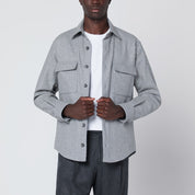 XACUS Gray overshirt jacket in wool blend